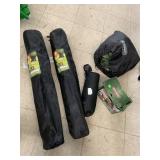 2 coleman chairs, air mattress, pump