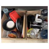 2 boxes of kitchen items