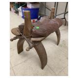 Vntg Saddle Stool