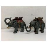 2cnt Cast Iron Elephants