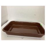 Brown enameled pan