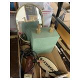 Mirror, Razors, Bathroom Sign, Soap Dispenser