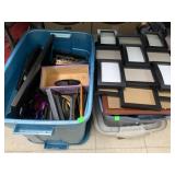 2 totes of pic frames