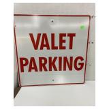 Metal Valet Parking sign