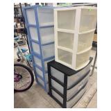 4 Units of Plastic Drawer Storage
