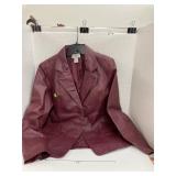Maroon leather jacket