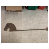 Wooden Hobby Horse / Horse stick with wheel