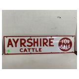 Metal Ayrshire Cattle Sign