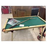 Vtg Burrowes Pool Table w/ Sticks & Balls w/