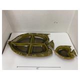 Vntg Treasure Craft fish serving plates