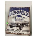 Metal Classic Ford Mustang sign