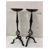 Wrought iron candle holders