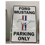 Ford Mustang metal parking sign