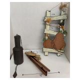2 wind chimes and decor