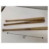 3cnt Mini wooden bats