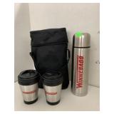 Winnebago Thermos and 2 Cups