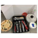 Budweiser Glasses, Silverware, Misc Kitchen Items
