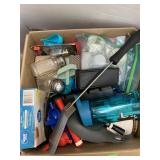 Box of kitchen items and misc