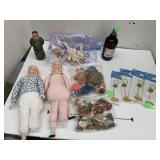 Glass dolls, Figurine, spoons, Spray, misc