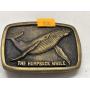 Solid Brass Belt Buckle - Whale