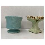 2cnt McCoy Vases, One has broken/missing? piece