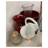 Vases and Dish with Lid