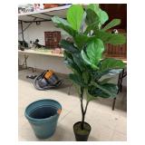Fake Plant and Pot