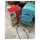 Popcorn Popper, Stool, Table Top Mini Fridge (