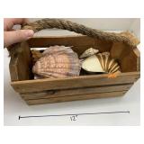 Shells (some fake) and Wooden Box