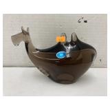 Brown hand blown camel decor
