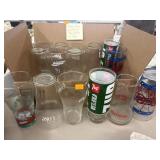 Vintage Coca-Cola, Pepsi, 7-Up Glasses