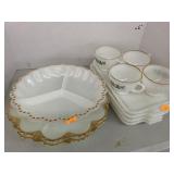 Anchor Hocking Trays and Cups and 3cnt Glass