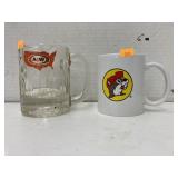 A & W mug and Buccee coffee cup