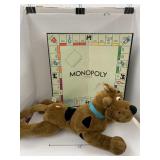 Scooby Doo Toy and Monopoly Board