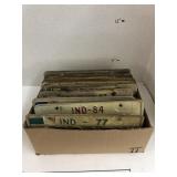 Box of Indiana License Plates