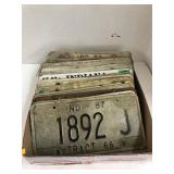 Flat of Indiana License Plates