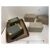 5cnt Metal Recipe Boxes