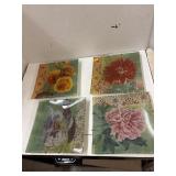 Glass Plate Flower Decor