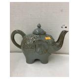 Pier 1 stoneware elephant tea pot