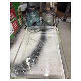 Pyrex Baking Dish &  angle Jars Lot
