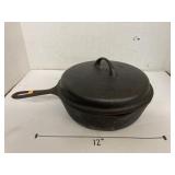 Cast iron skillet & lid