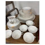 Vintage Lot Hallmark Canonsburg China White Rose
