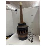 Vintage Rustic Wagon Wheel Hub Lamp