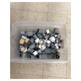 Tote of Misc Piping Pieces