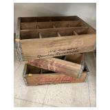 3- wooden beverage crates