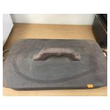 Lg cast iron casserole pan & lid
