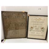 Cross stitch samplers