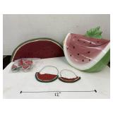 Watermelon decor, tea candle, & cookie jar