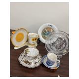 Cup & Saucers & Collectible Plates Lot