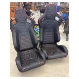 Pair of PVC Carbon Fiber Leather Reclinable